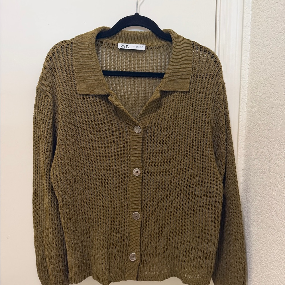 Zara Olive Women's Cardigan